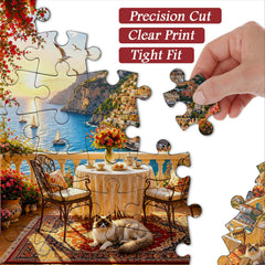 Golden Ocean Veranda Jigsaw Puzzle 1000 Pieces