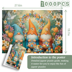 Easter Graden Gnomes Jigsaw Puzzle 1000 Pieces
