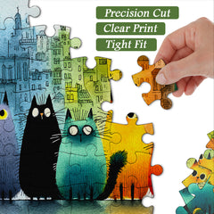 Chromatische Katzen Puzzle 1000 Teile