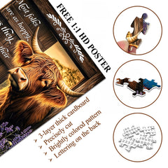 Highland Cow Joy Jigsaw Puzzle 1000 Pieces
