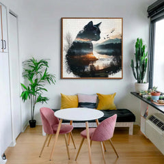 Ink Cat Scene Jigsaw Puzzle 1000 Pieces