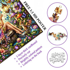 Buntglas-Feen-Puzzle, 1000 Teile