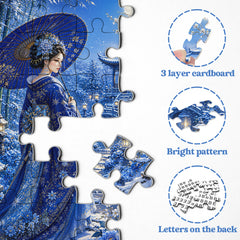 Schnee-Mond-Garten-Puzzle 1000 Teile
