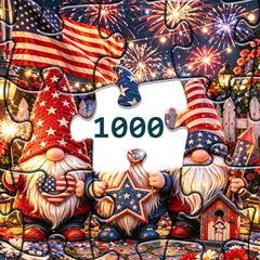Firework & Flag Gnomes Jigsaw Puzzle 1000 Pieces
