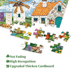 Windmill Pet Courtyard Jigsaw Puzzle 1000 Pieces