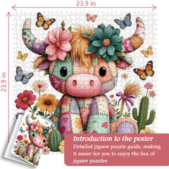Patchwork Cow Jigsaw Puzzle 1000 Pieces