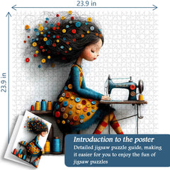 Sewing Girl Jigsaw Puzzle 1000 Pieces