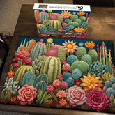 Succulents Embroidery Jigsaw Puzzle 1000 Pieces