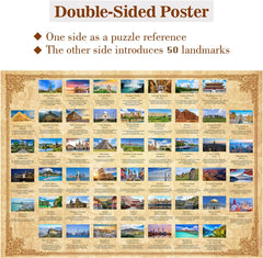 Vintage-Weltreiseposter, Puzzle, 1000 Teile