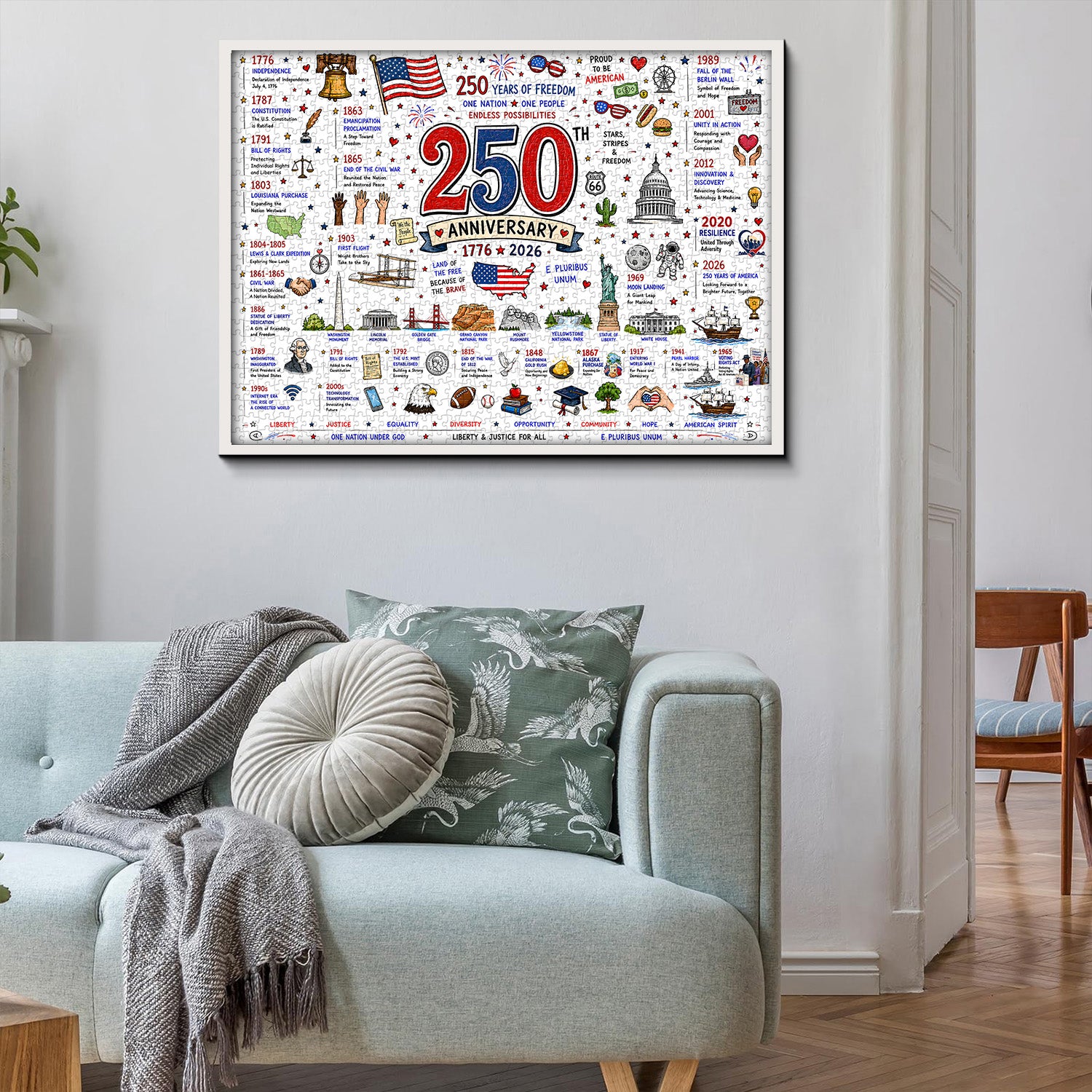 Patriotisches Amerika-Puzzle, 1000 Teile