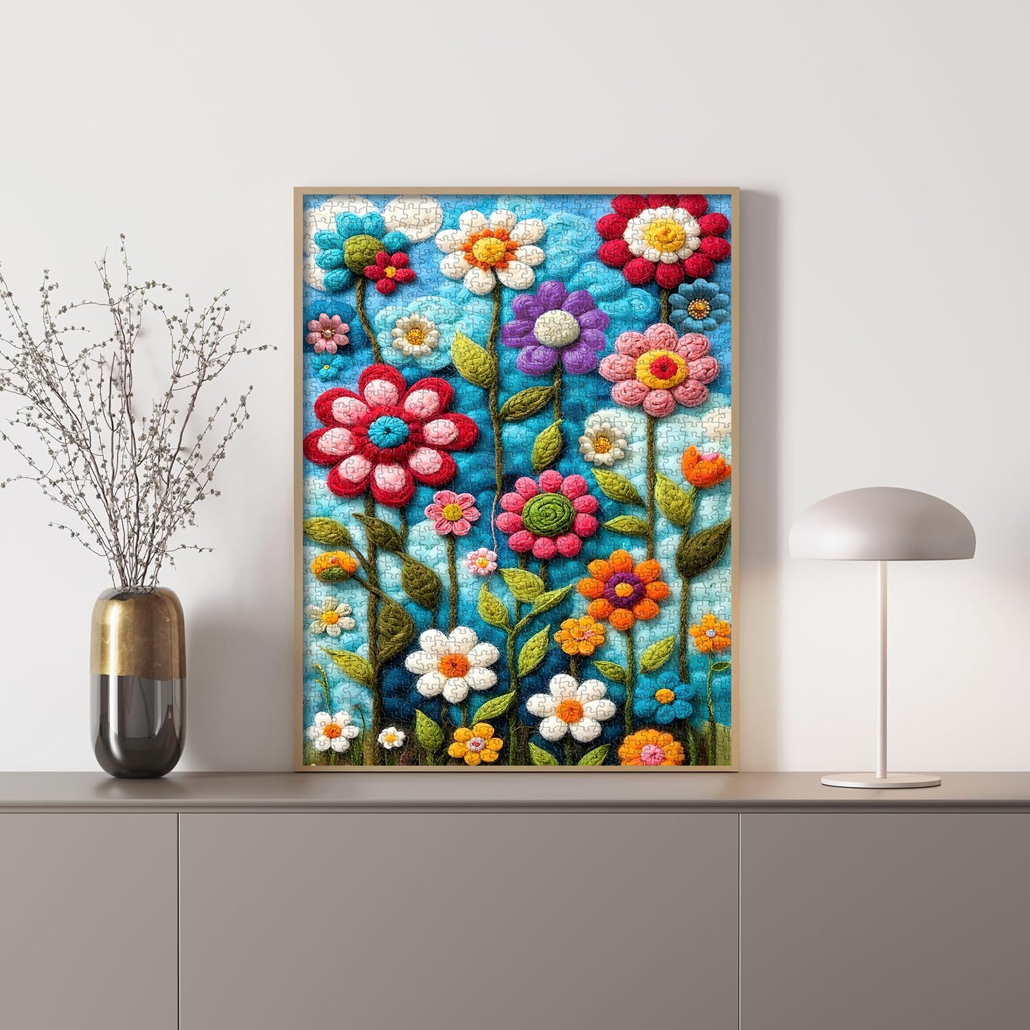 Filzblumenkunst-Puzzle 1000 Teile