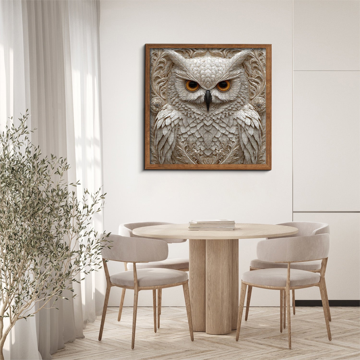 Geschnitztes Eulen-Puzzle 1000 Teile