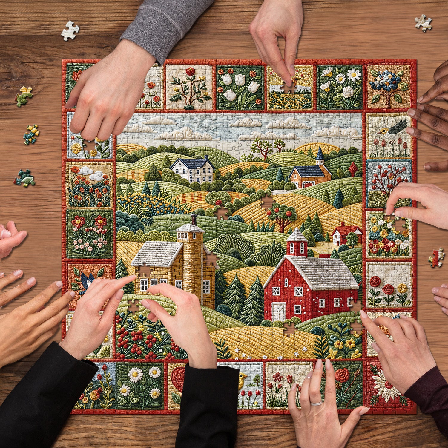 Gestepptes Landschaftspuzzle 1000 Teile