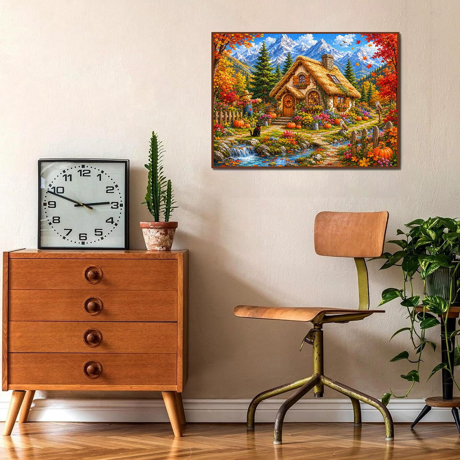 Fall Pumpkin Cottage Jigsaw Puzzle 1000 Pieces