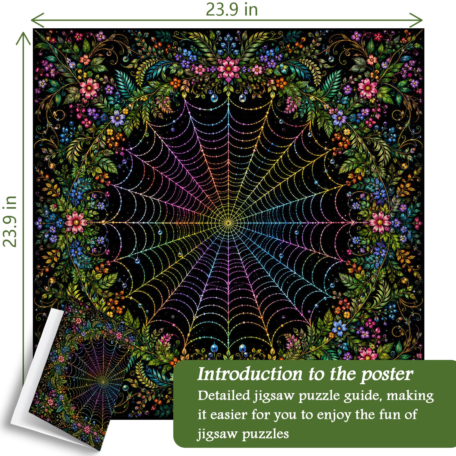 Blumenspinnennetz-Puzzle 1000 Teile