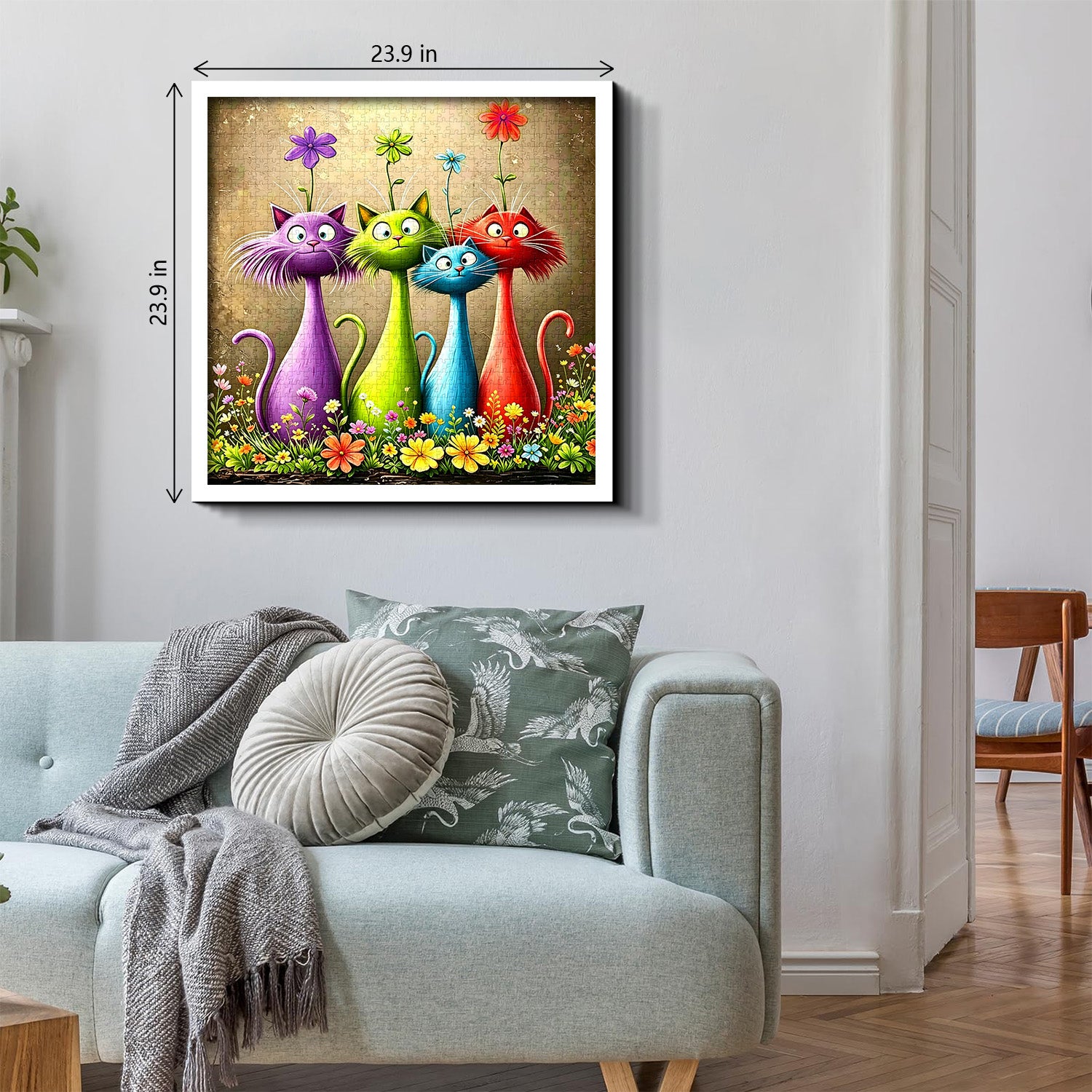 Garden Cute Cats Jigsaw Puzzle 1000 Pieces