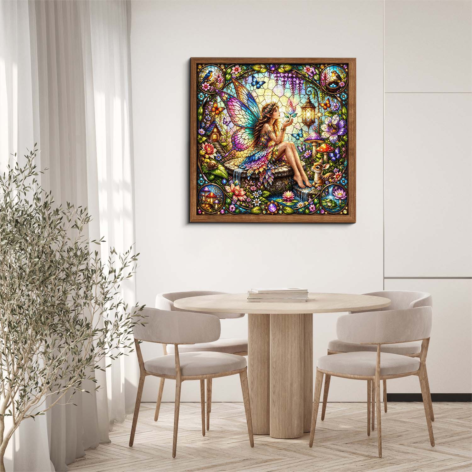 Buntglas-Feen-Puzzle, 1000 Teile