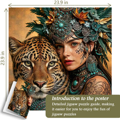 Tribal Feline Jigsaw Puzzle 1000 Pieces