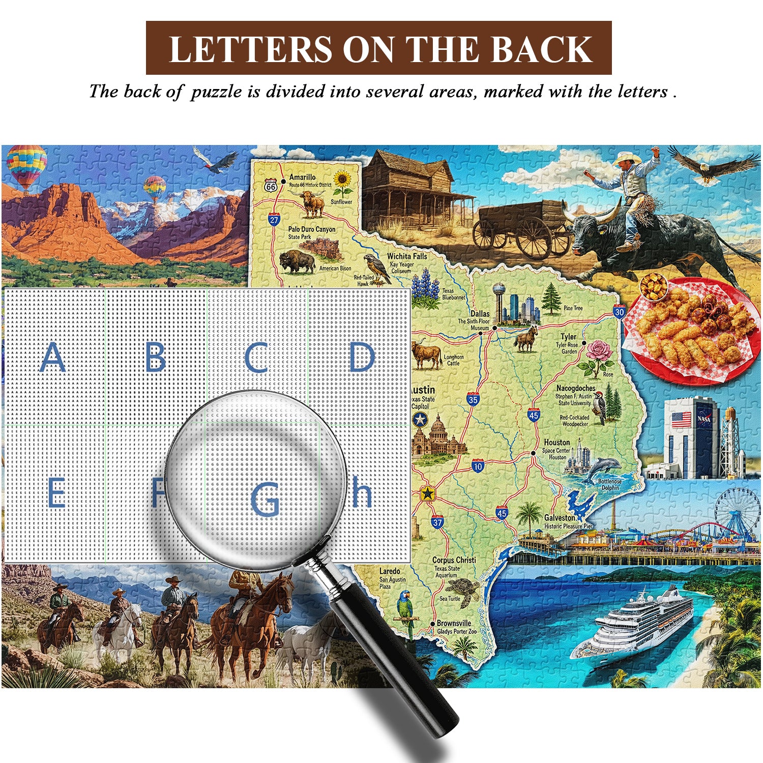 Wildwest-Kartenpuzzle 1000 Teile