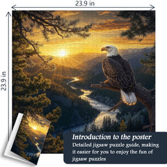Adler bei Sonnenuntergang Puzzle 1000 Teile