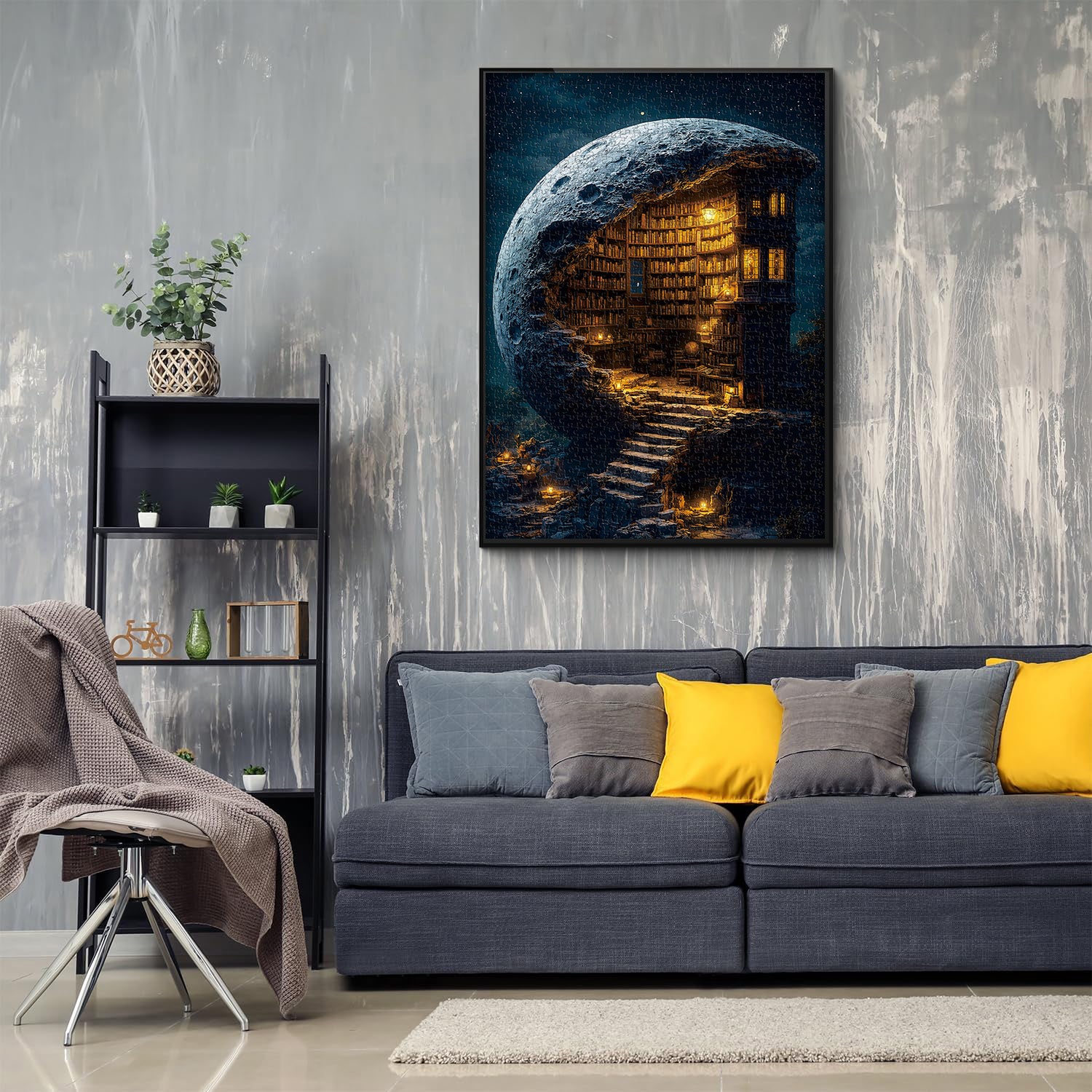 Mondbibliothek-Puzzle 1000 Teile