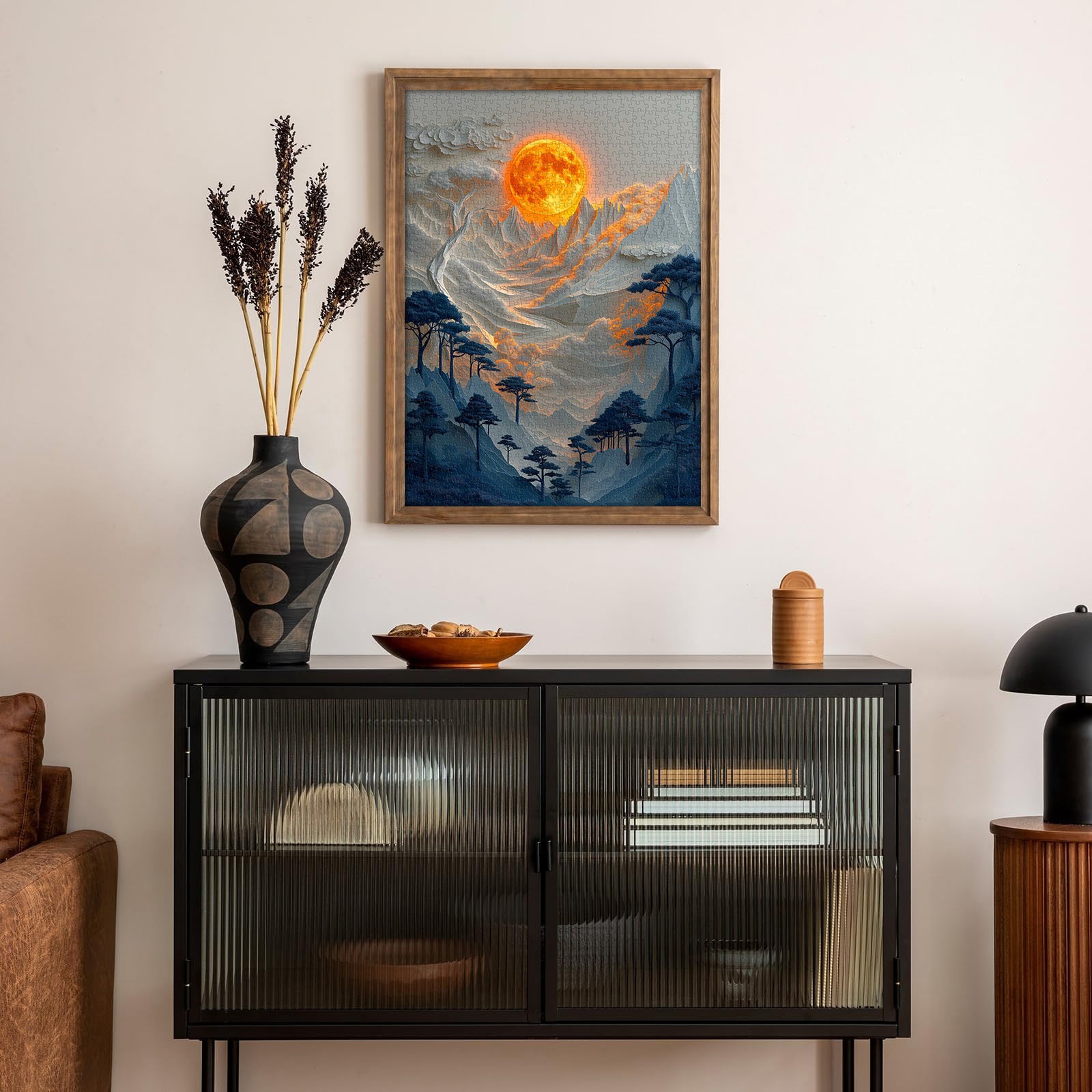 Mondbeschienene Berge Puzzle 1000 Teile