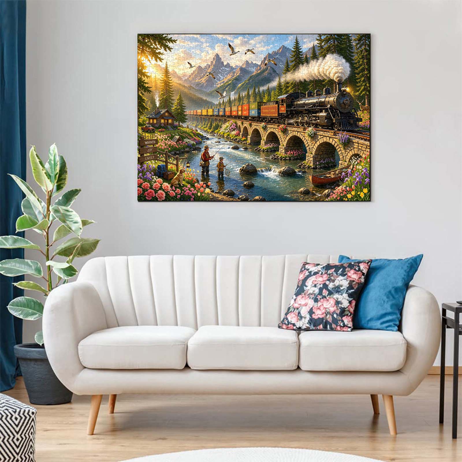 Valley Steam Train Puzzle 1000 Teile