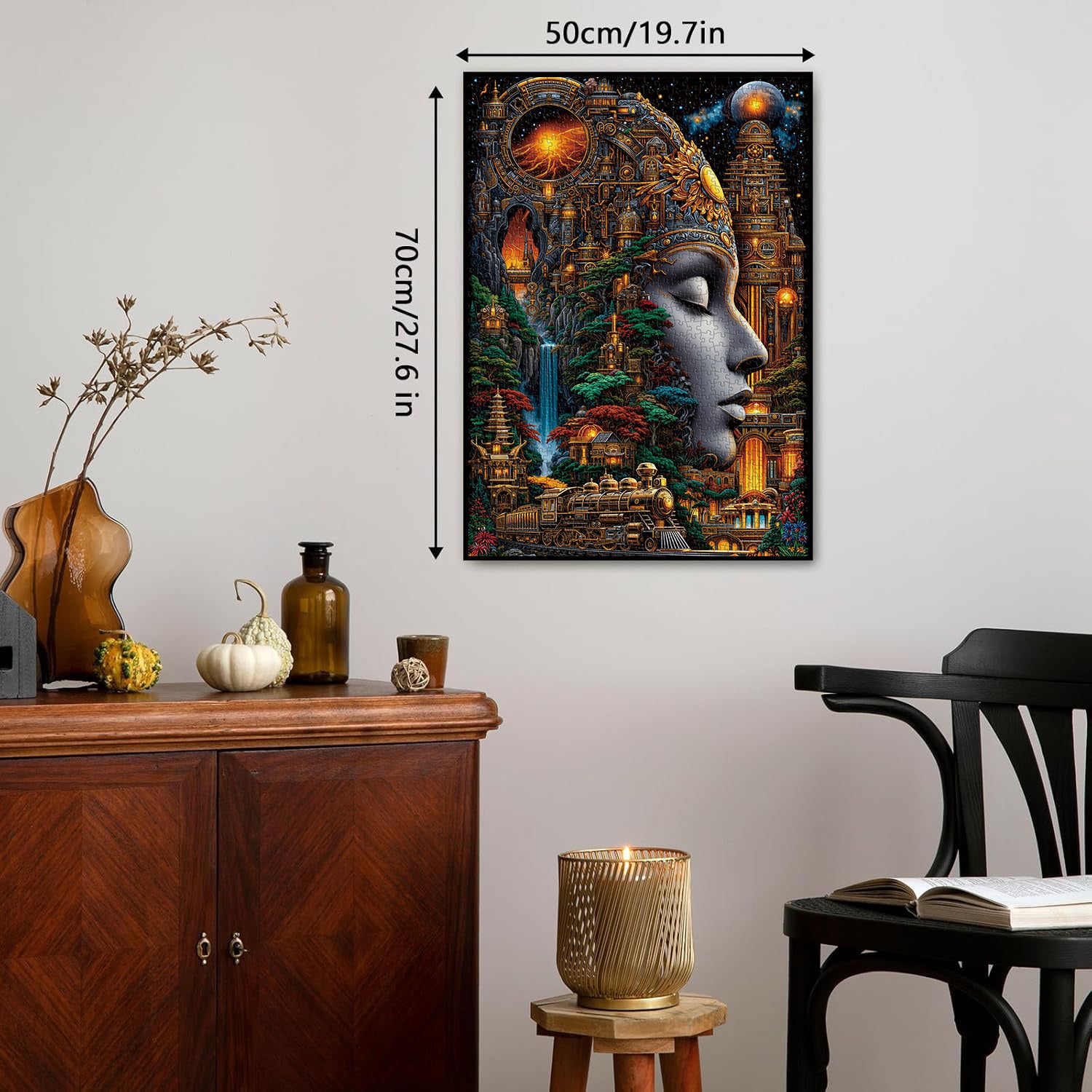 Traumlandschaftsstadt-Puzzle 1000 Teile