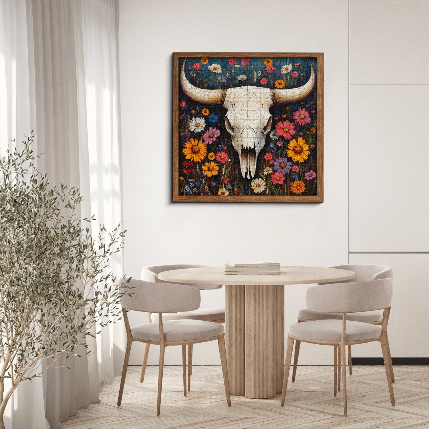 Wildblumenschädel-Puzzle 1000 Teile