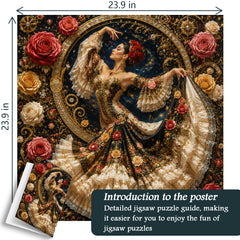 Rose Flamenco Jigsaw Puzzle 1000 Pieces