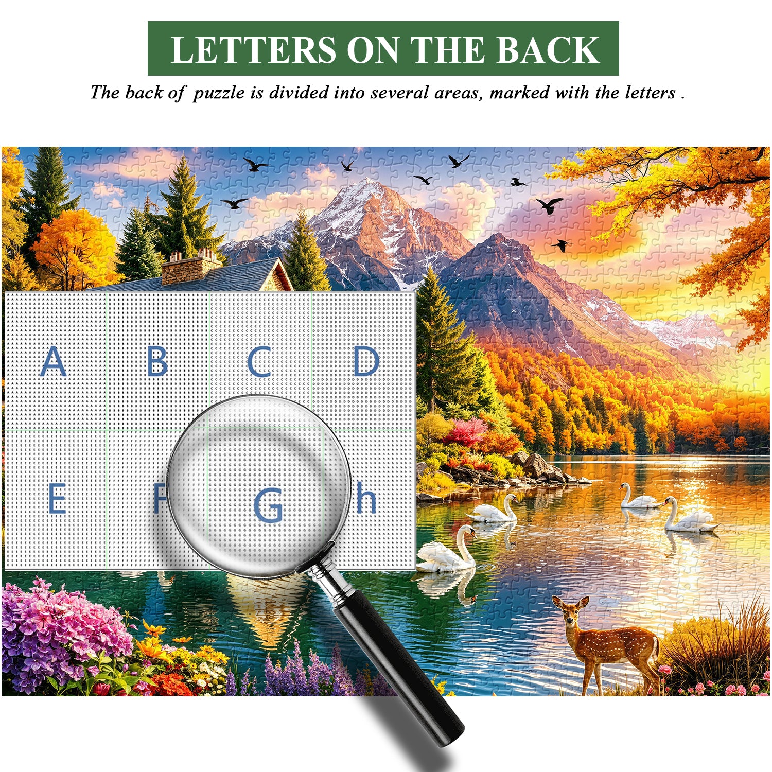 Mountain Lake Cottage Jigsaw Puzzle 1000 Pieces