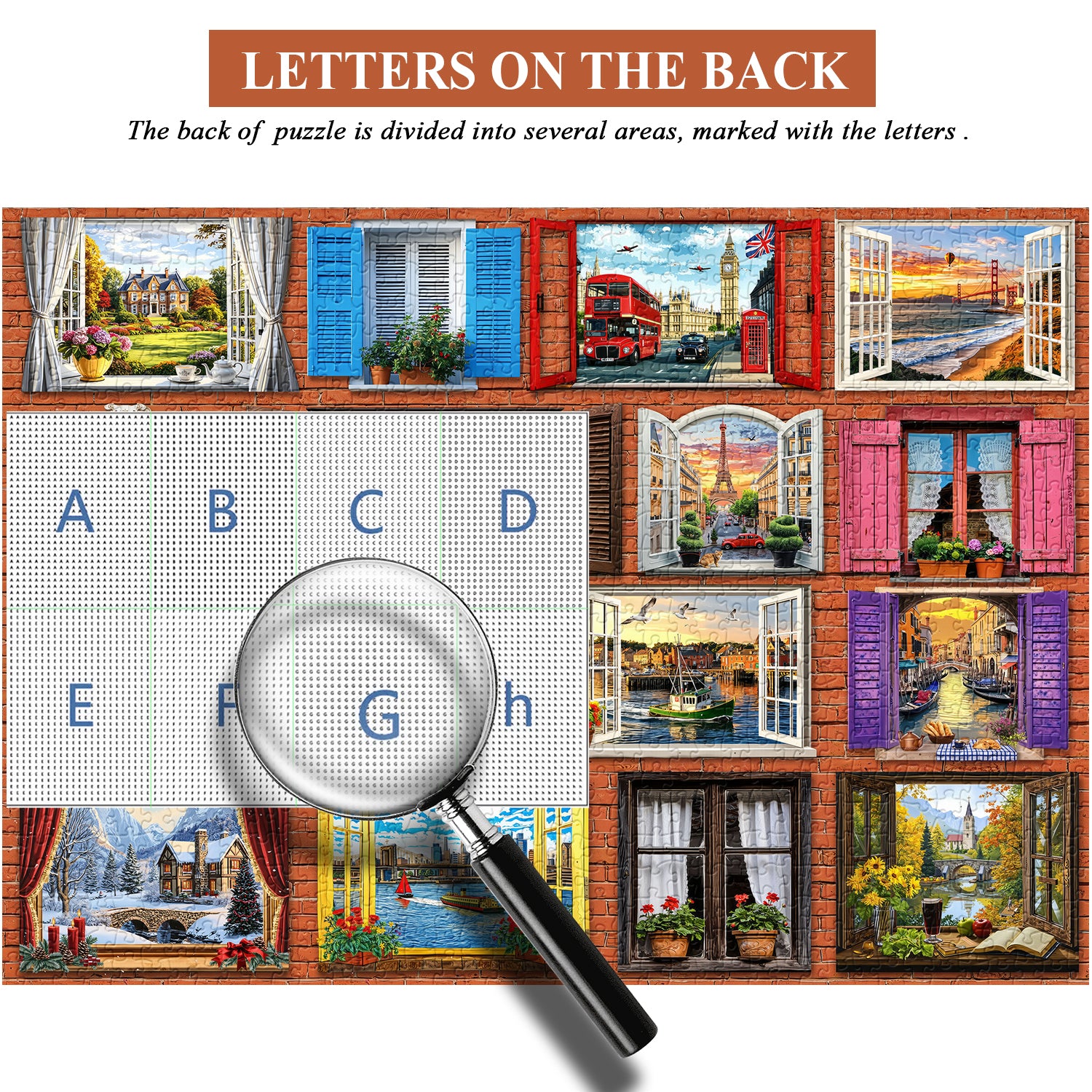 Welt durch Fenster Puzzle 1000 Teile