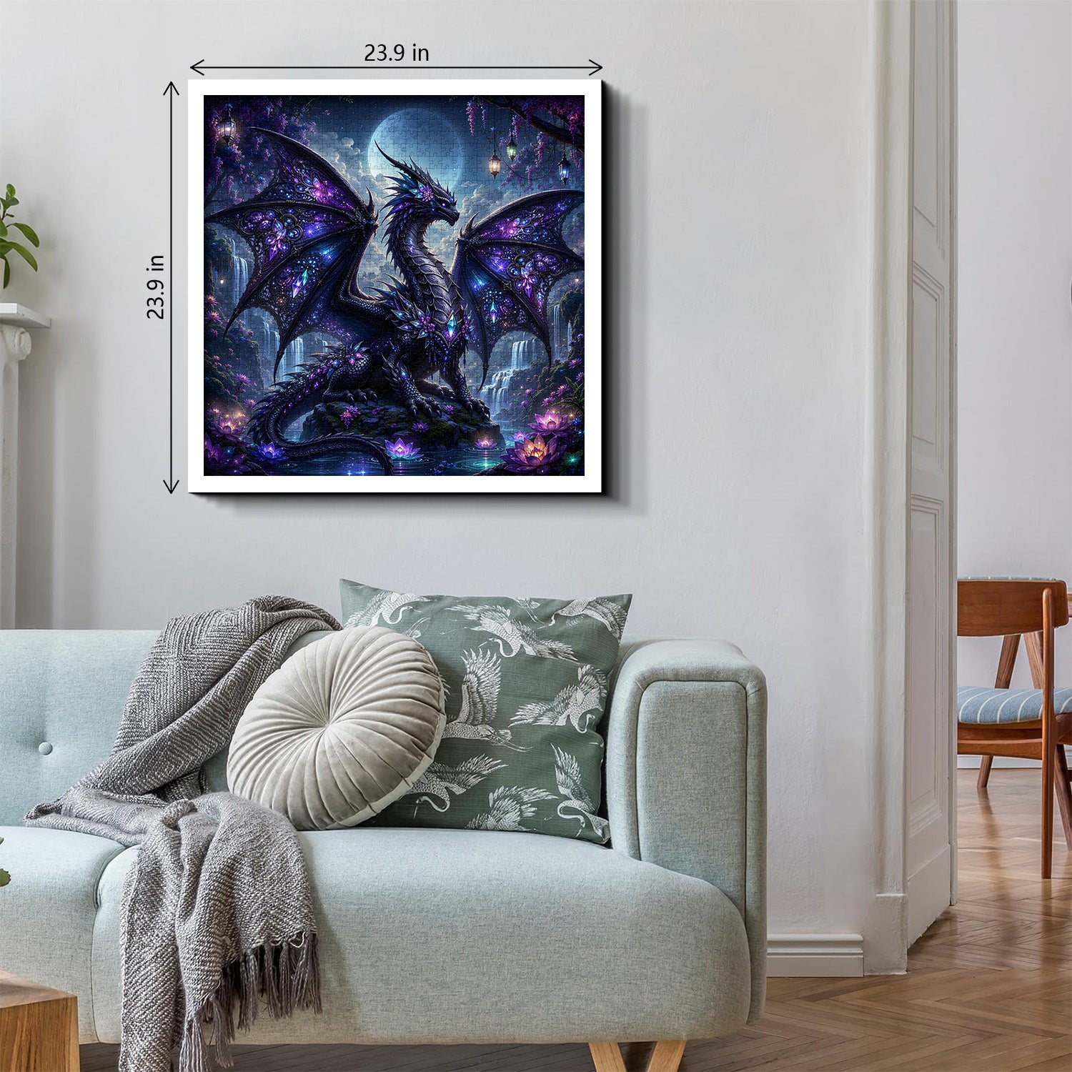 Lila Fantasy-Drachen-Puzzle, 1000 Teile