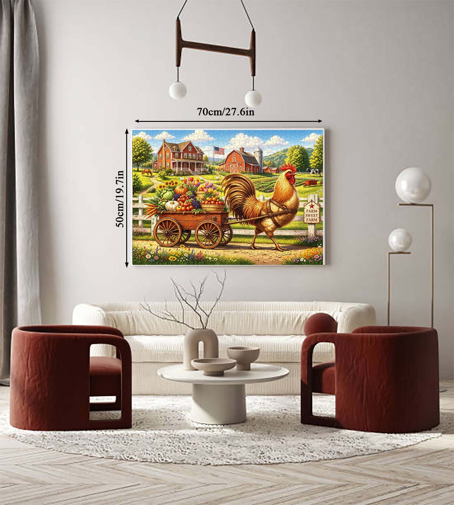 Farm Rooster Jigsaw Puzzle 1000 Pieces