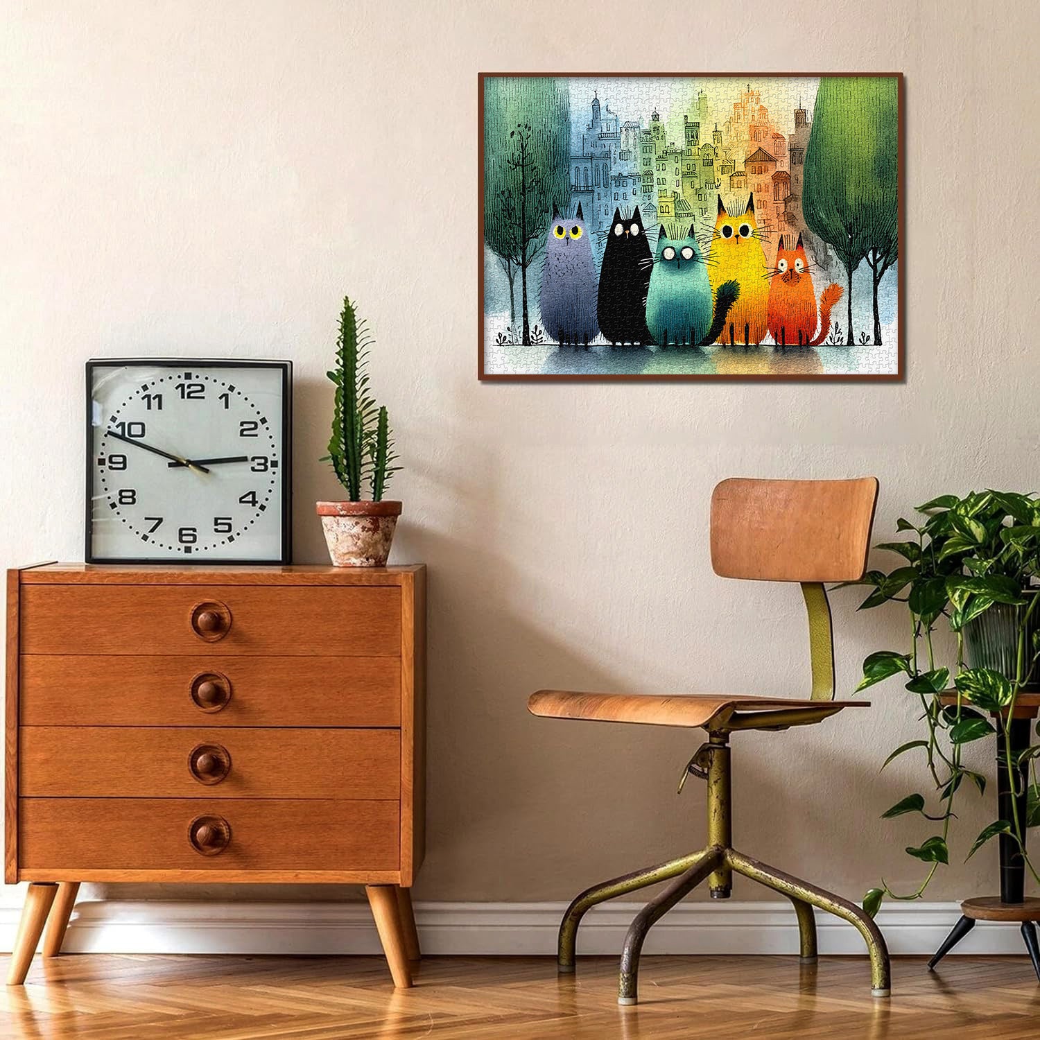 Chromatische Katzen Puzzle 1000 Teile