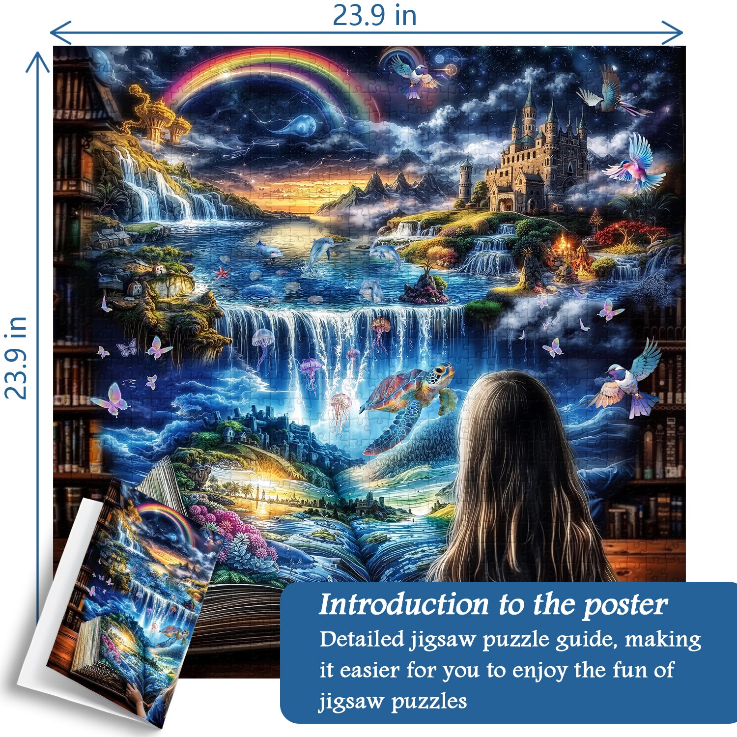 Whimsical Dream Library Jigsaw Puzzle 1000 Pieces