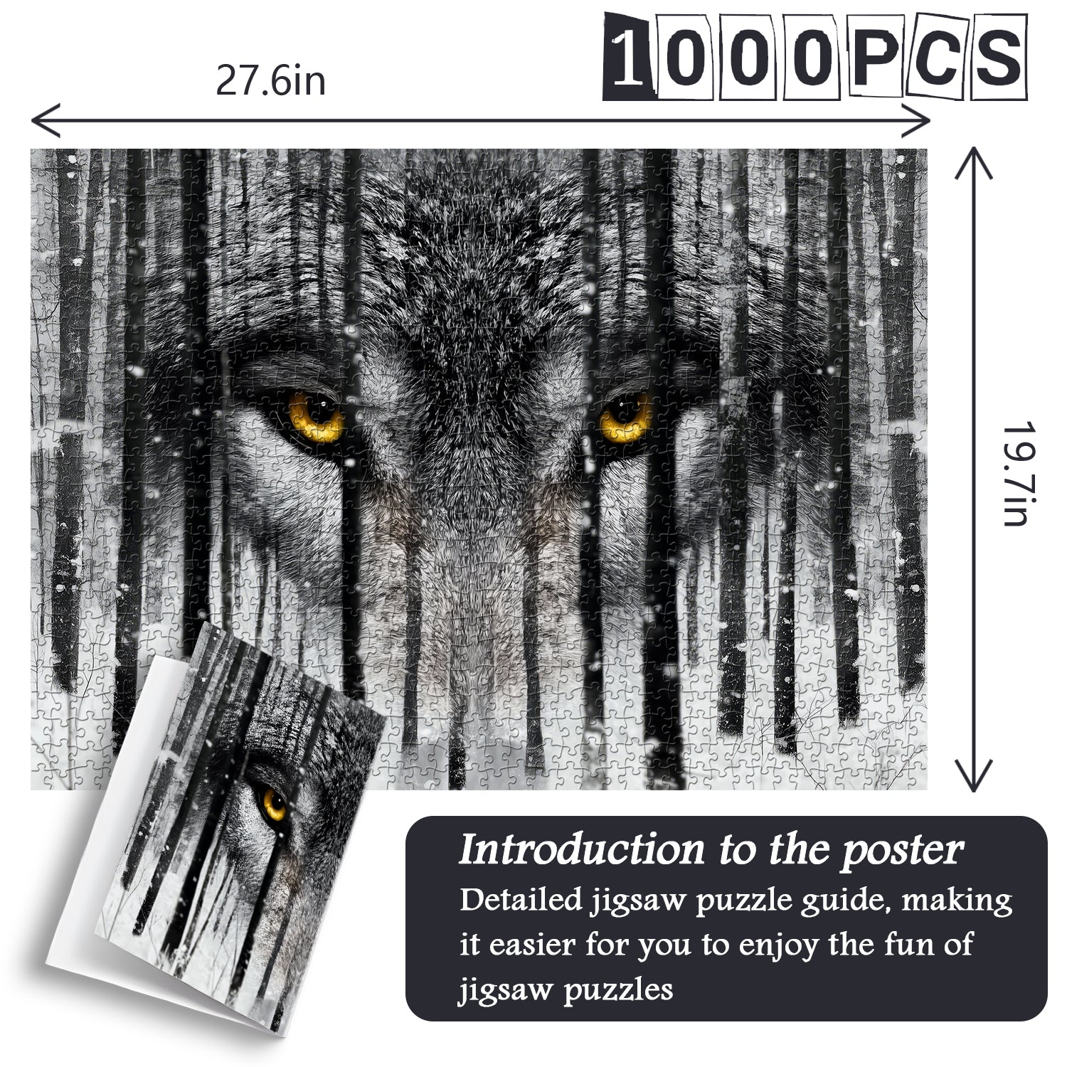 Snowwood Wolf Gaze Jigsaw Puzzle 1000 Pieces