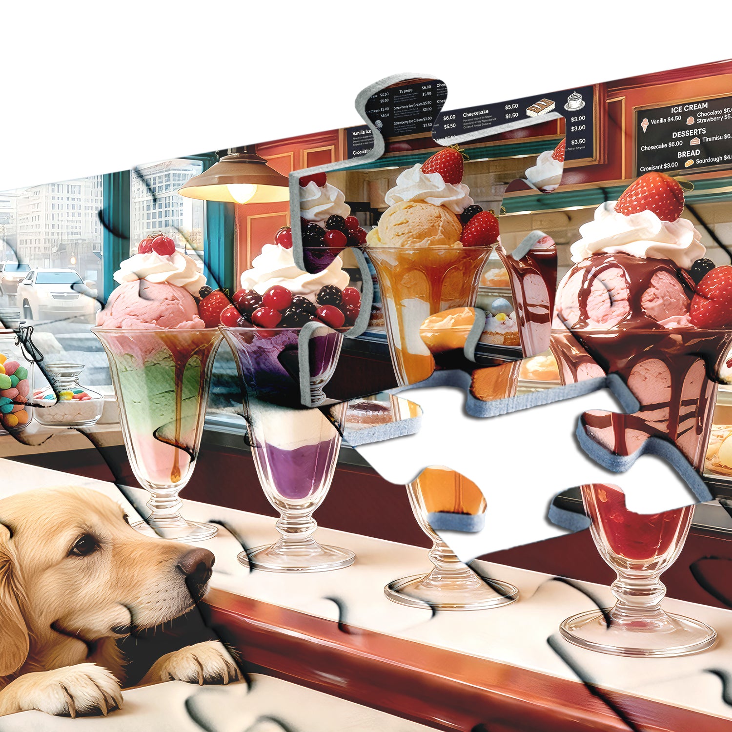 Hund Dessert Day Puzzle 1000 Teile