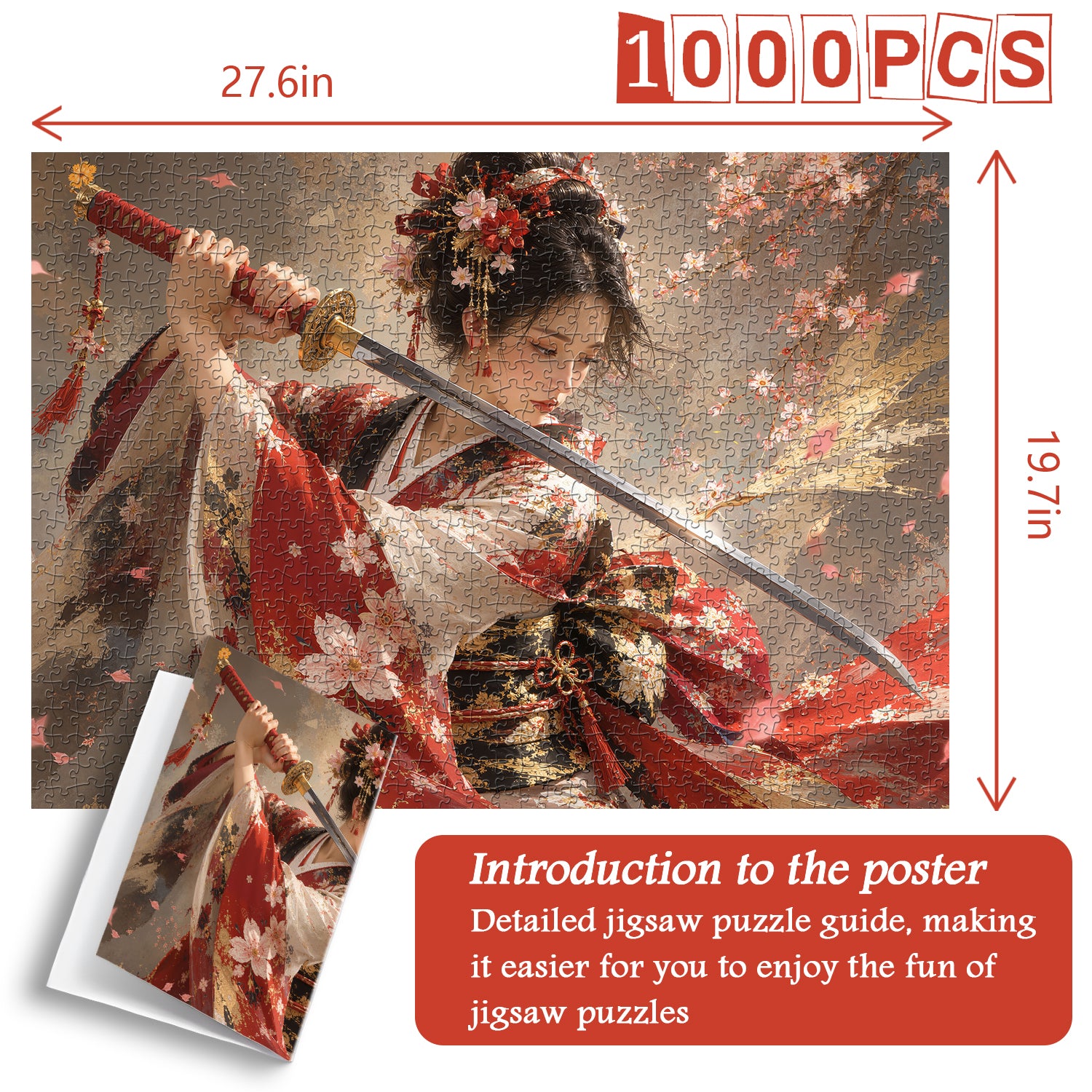 Sakura Katana Lady Puzzle 1000 Teile