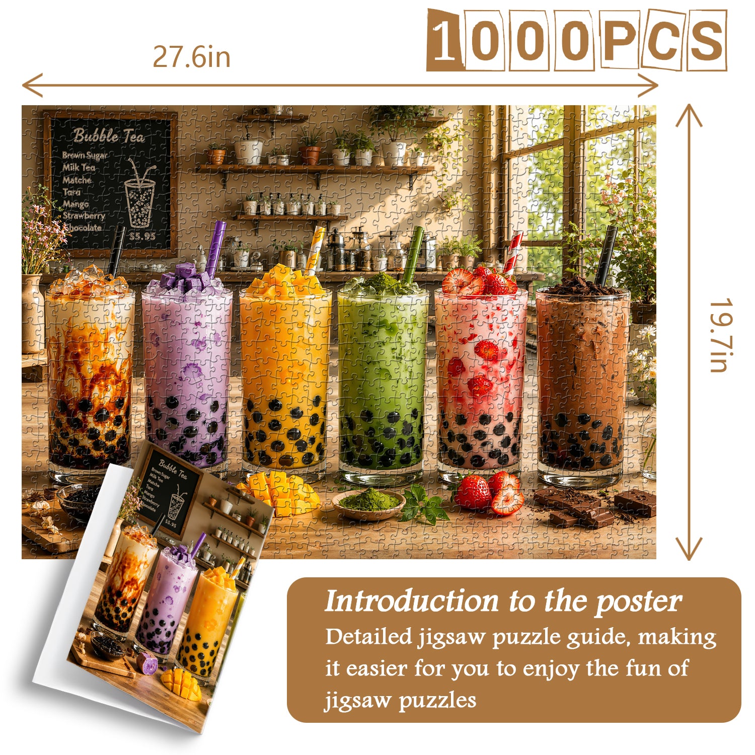 Sunlit Boba Time Jigsaw Puzzle 1000 Pieces