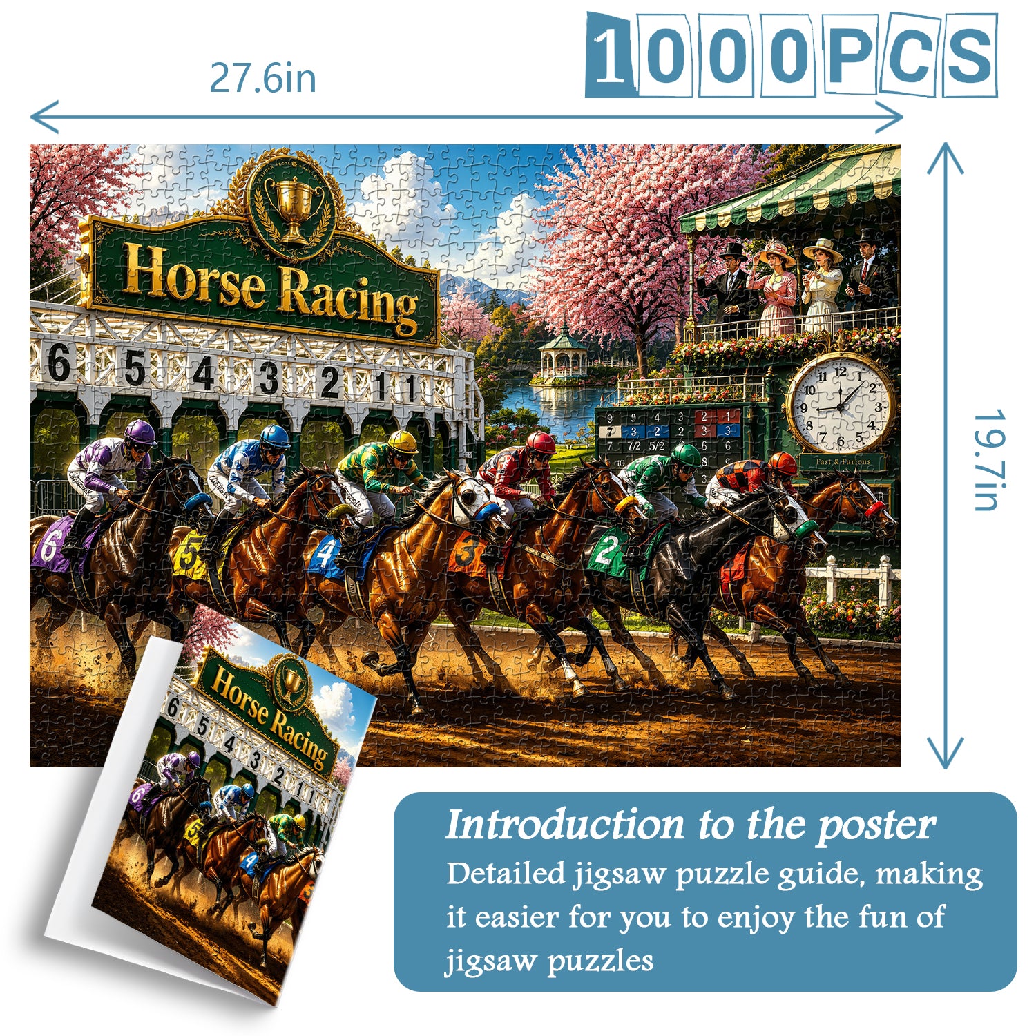 Blossom Horse Race Jigsaw Puzzle 1000 Pieces