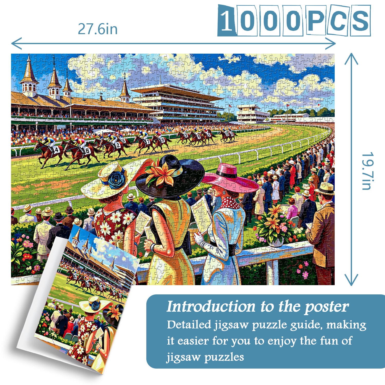 Pferderennen-Event-Puzzle 1000 Teile