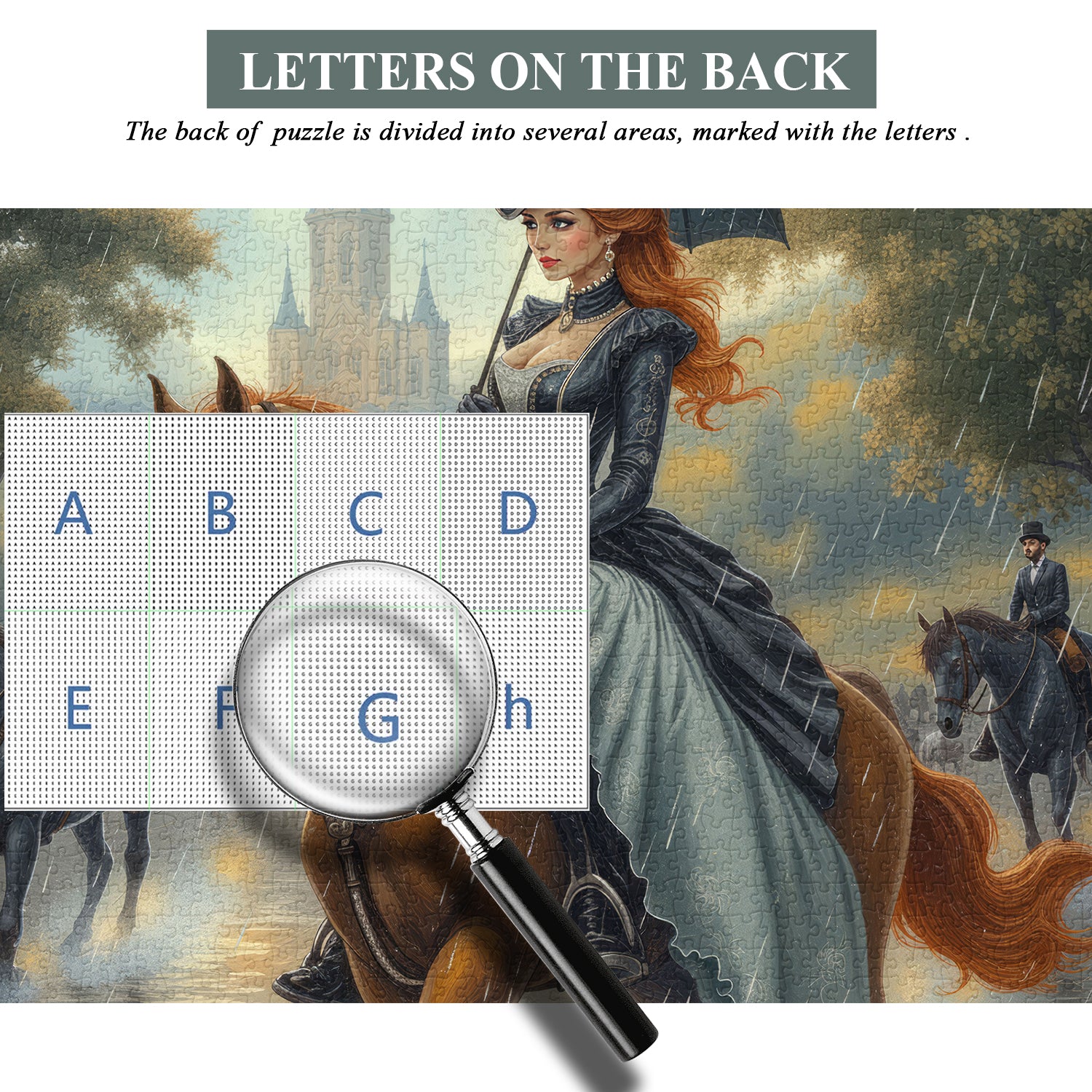 Die Dame im Regen Puzzle 1000 Teile