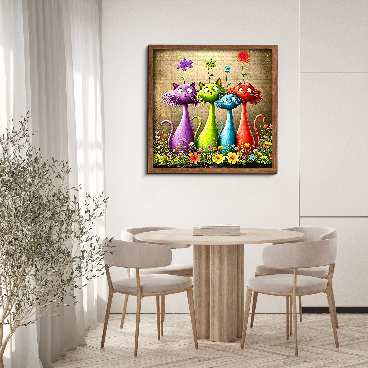 Garden Cute Cats Jigsaw Puzzle 1000 Pieces