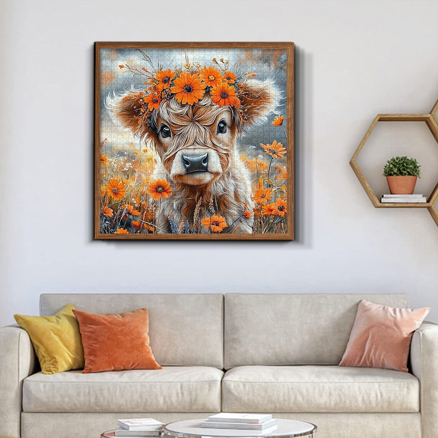 Blumenkalb-Puzzle 1000 Teile