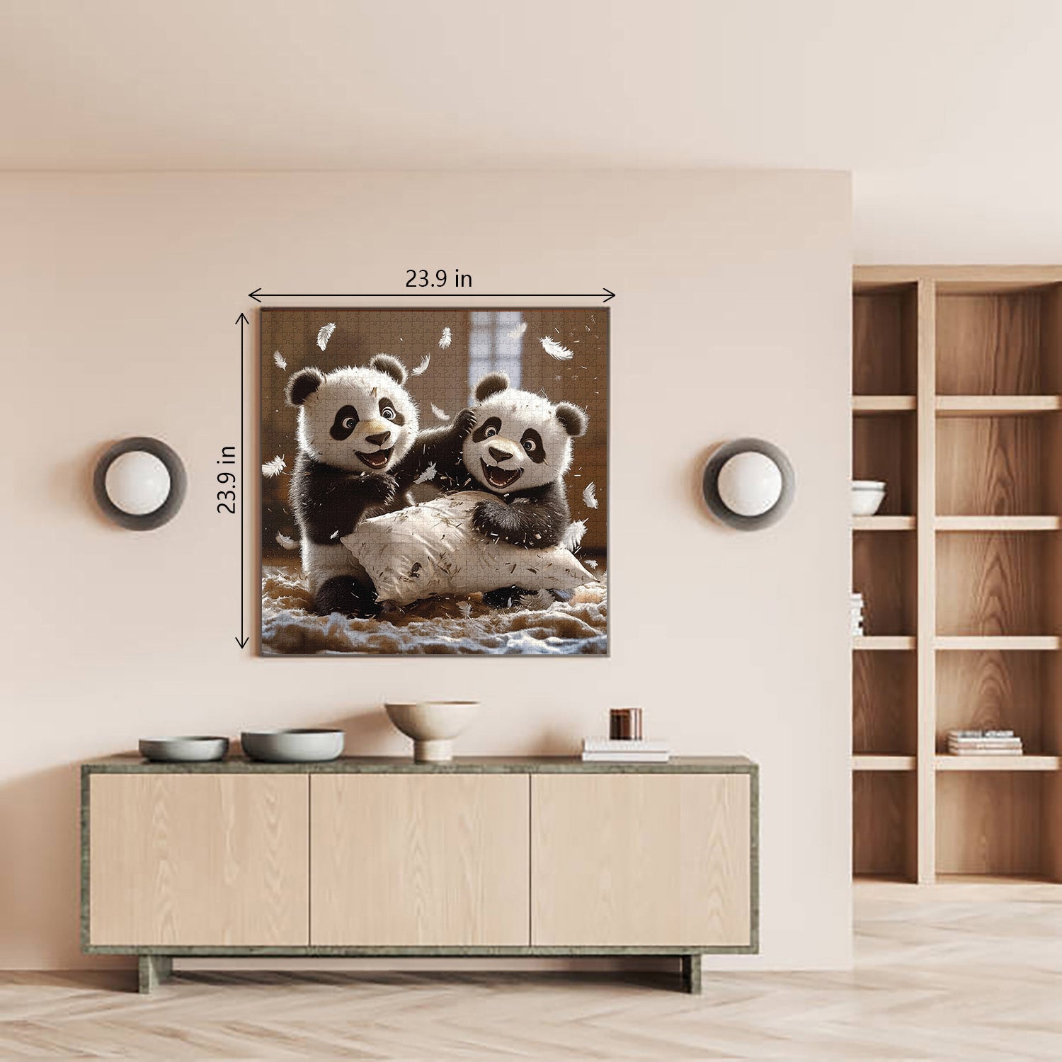 Freudiger Panda-Streich-Puzzle, 1000 Teile