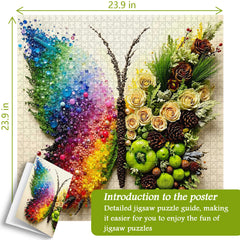 Botanical Butterfly Jigsaw Puzzle 1000 Pieces