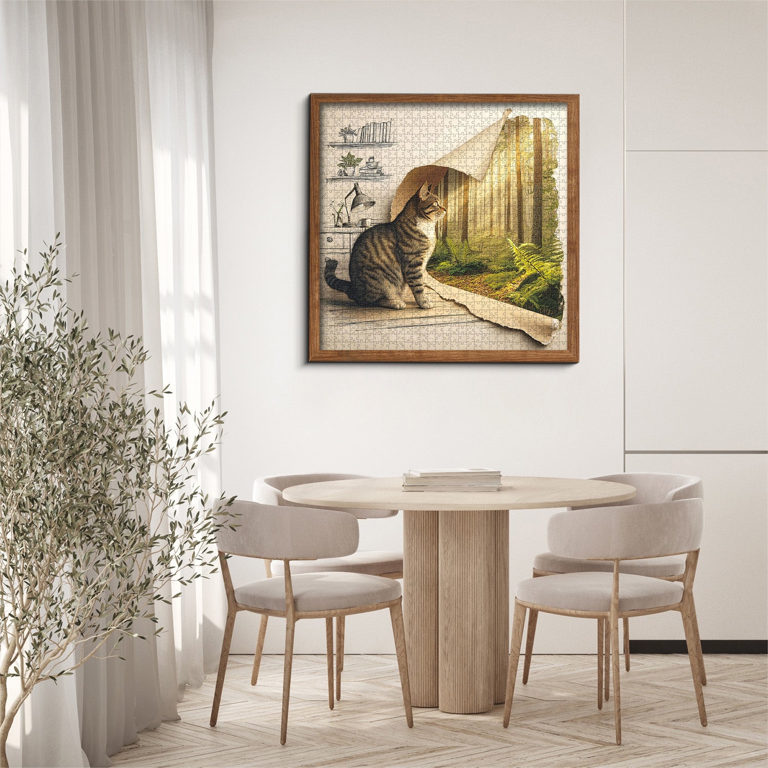 Das erforschende Katzenpuzzle 1000 Teile