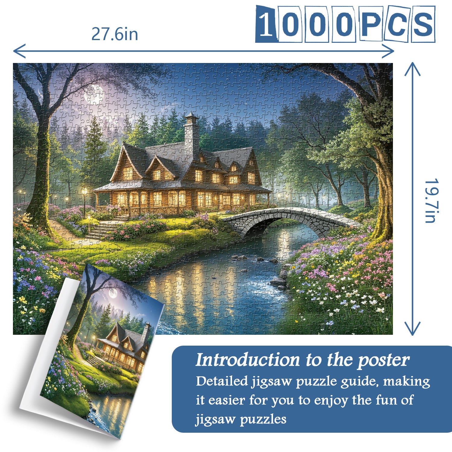 Twilight Cabin Glow Puzzle 1000 Teile