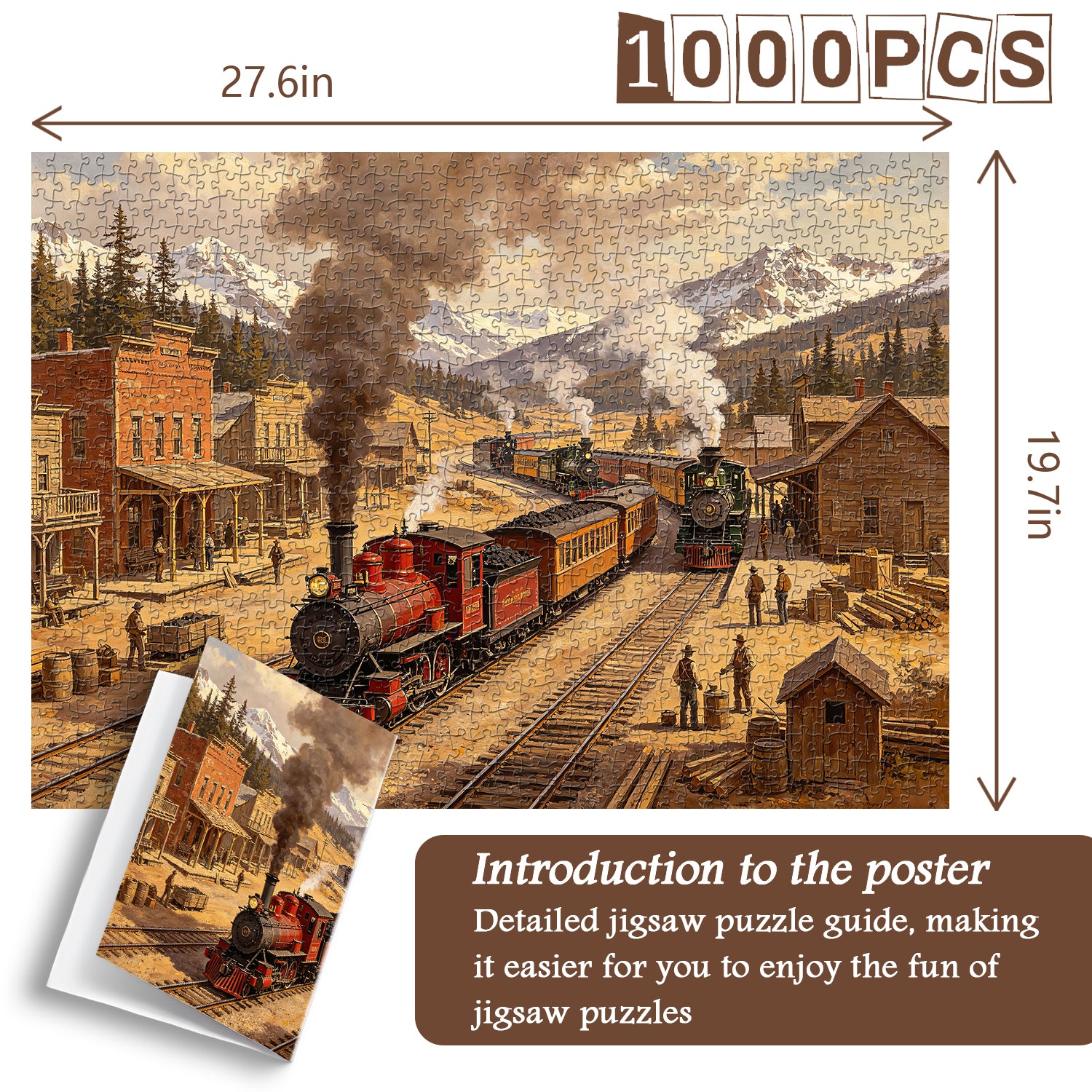 Züge des Goldrauschs Puzzle 1000 Teile